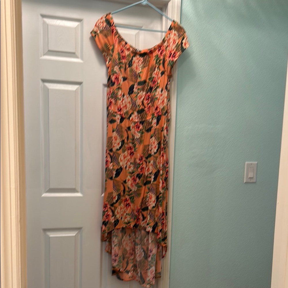 Floral Orange Women's Dress